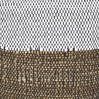 Samiya Jute with White Cotton Pouf, Ottoman by Mercana, 16" length x 16" width x 16" height thumbnail 7