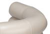 Rondo Occasional Leather Chair White, by Sarreid, 2'7" length x 3'2" width x 2'6" height thumbnail 3