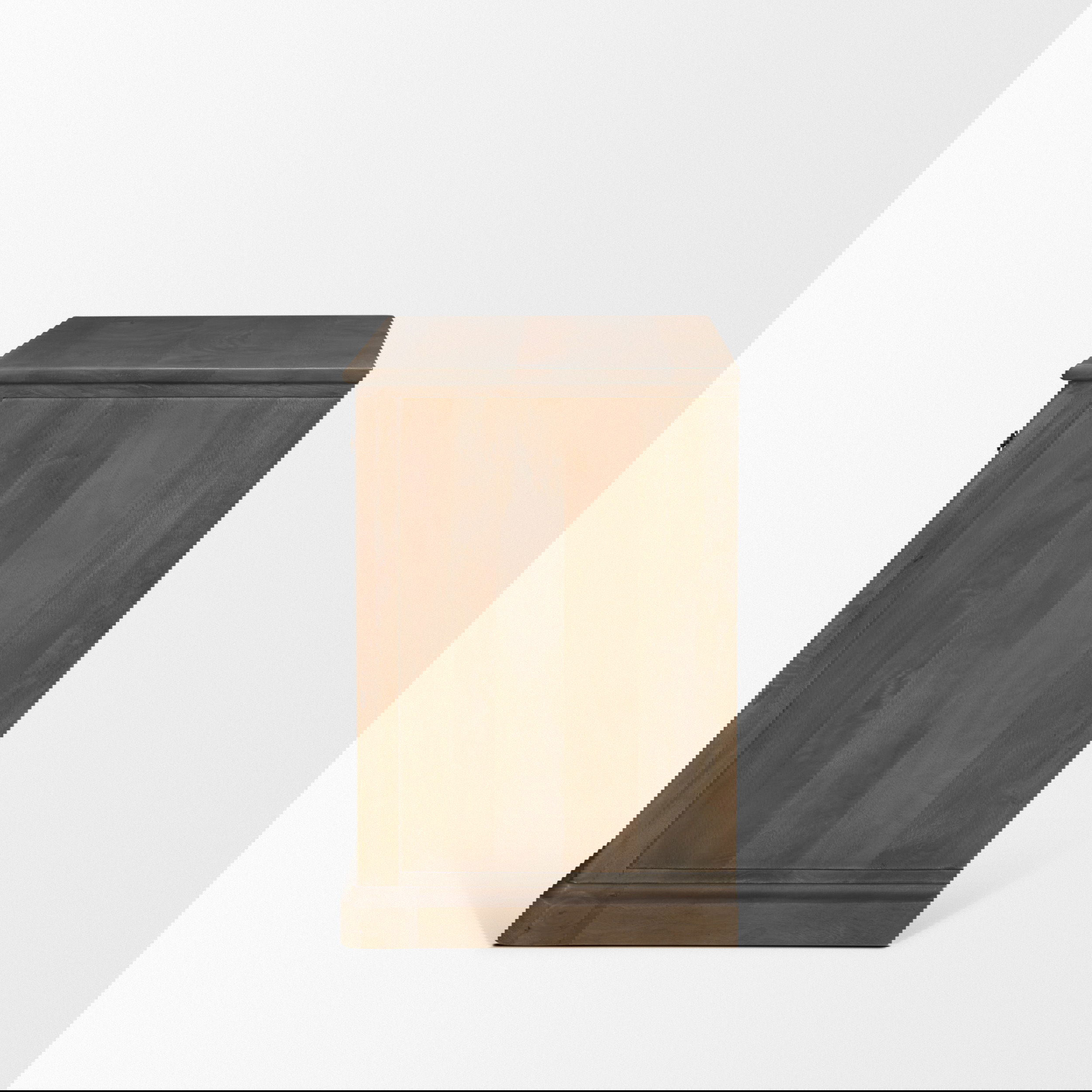 Baron Dark Brown Solid Wood with Antique Knobs 2-Door Accent Cabinet, Cabinets & Chest by Mercana, 34" length x 18.5" width x 27" height View 6