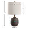Blacktop Textured Buffet Lamp, Table Lamp by Uttermost, 12" width x 21.5" height x 12" depth thumbnail 3