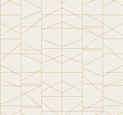 Modern Perspective Gold Wallpaper