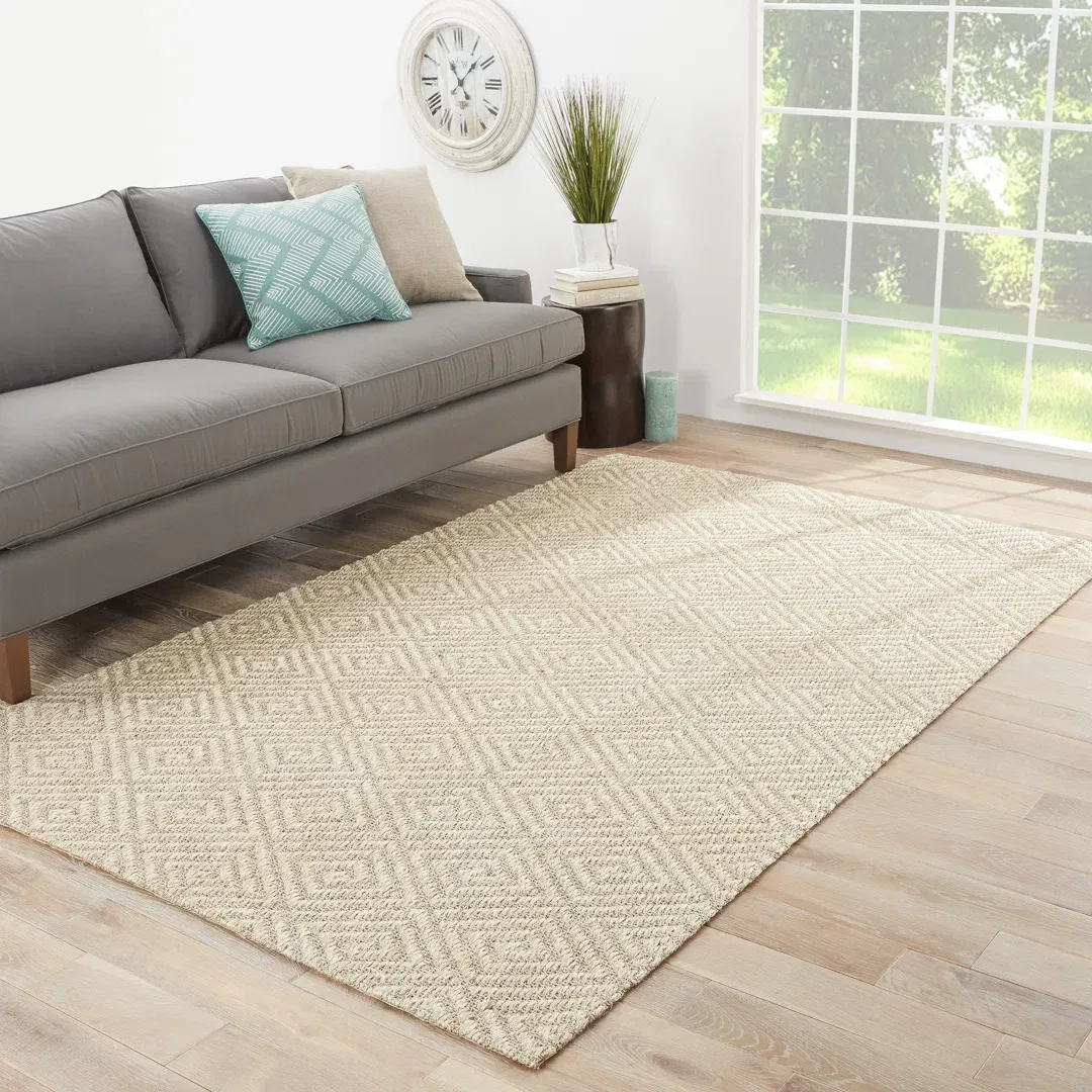 Naturals Tobago Brown/White Geometric Area Rug large image 
