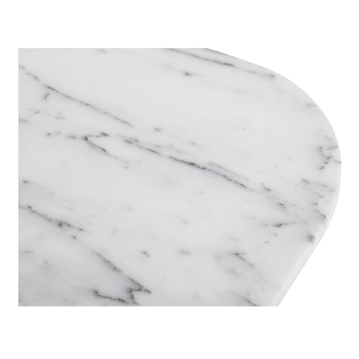 Dash Accent Table White Calacatta Marble, Side & End Table by Moe's Home, 24" width x 22" height x 24" depth View 6