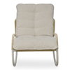 Lyra Outdoor Rocking Chair Beige, Outdoor Chair by Moe's Home, 2'2.77" width x 2'10" height x 3'2" depth thumbnail 1