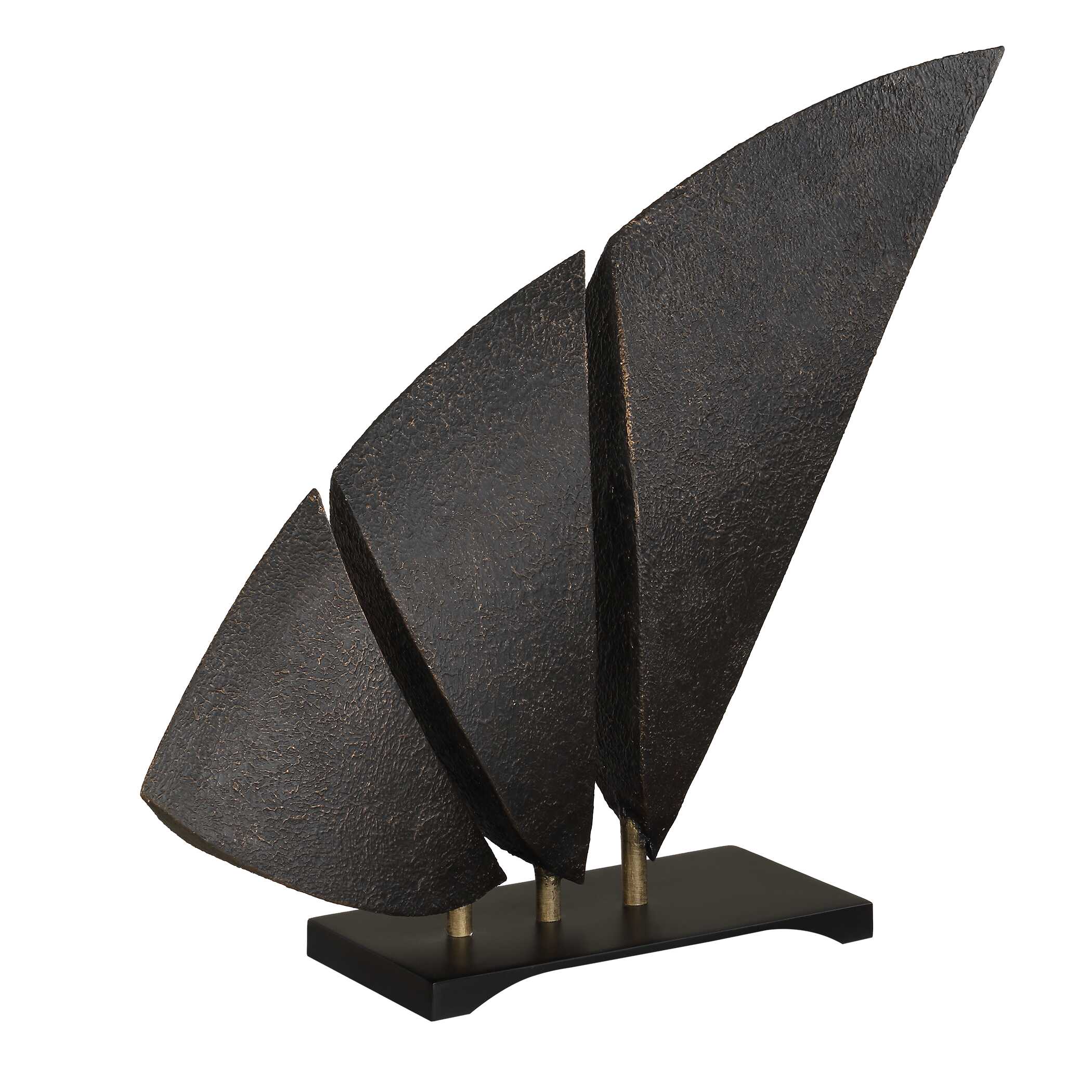 Wind Crest Dark Bronze Sculpture, Decorative by Uttermost, 20.5" width x 17" height x 5" depth View 4