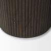 Terra 18L x 18W x 22H Dark Brown Wood Fluted Round Side Table thumbnail 9