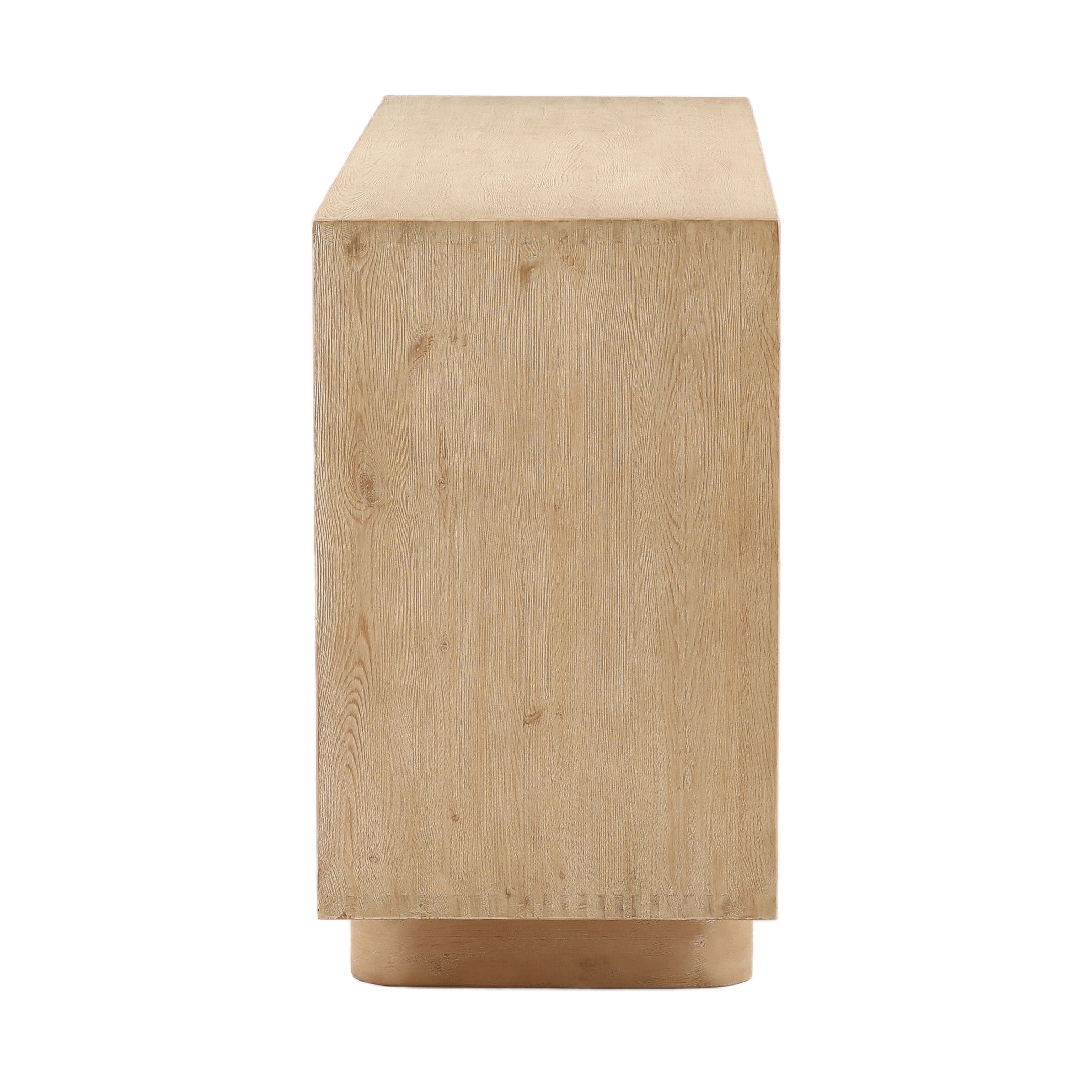 Thalia Sideboard Light Natural 73', Sideboards & Buffet by Dovetail, 73" width x 33.5" height x 18.25" depth View 3