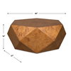 Hughes Geometric Coffee Table, by Uttermost, 40" width x 16" height x 37" depth thumbnail 3