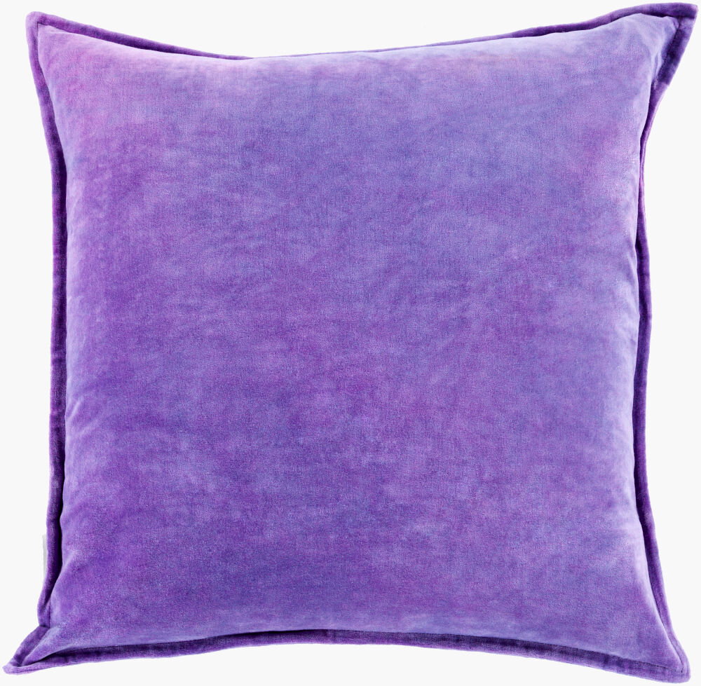 Cotton Velvet Accent Pillow, Decorative Pillow by Surya, 18" length x 18" width