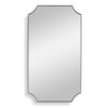 Lennox Black Scalloped Corner Mirror thumbnail 0