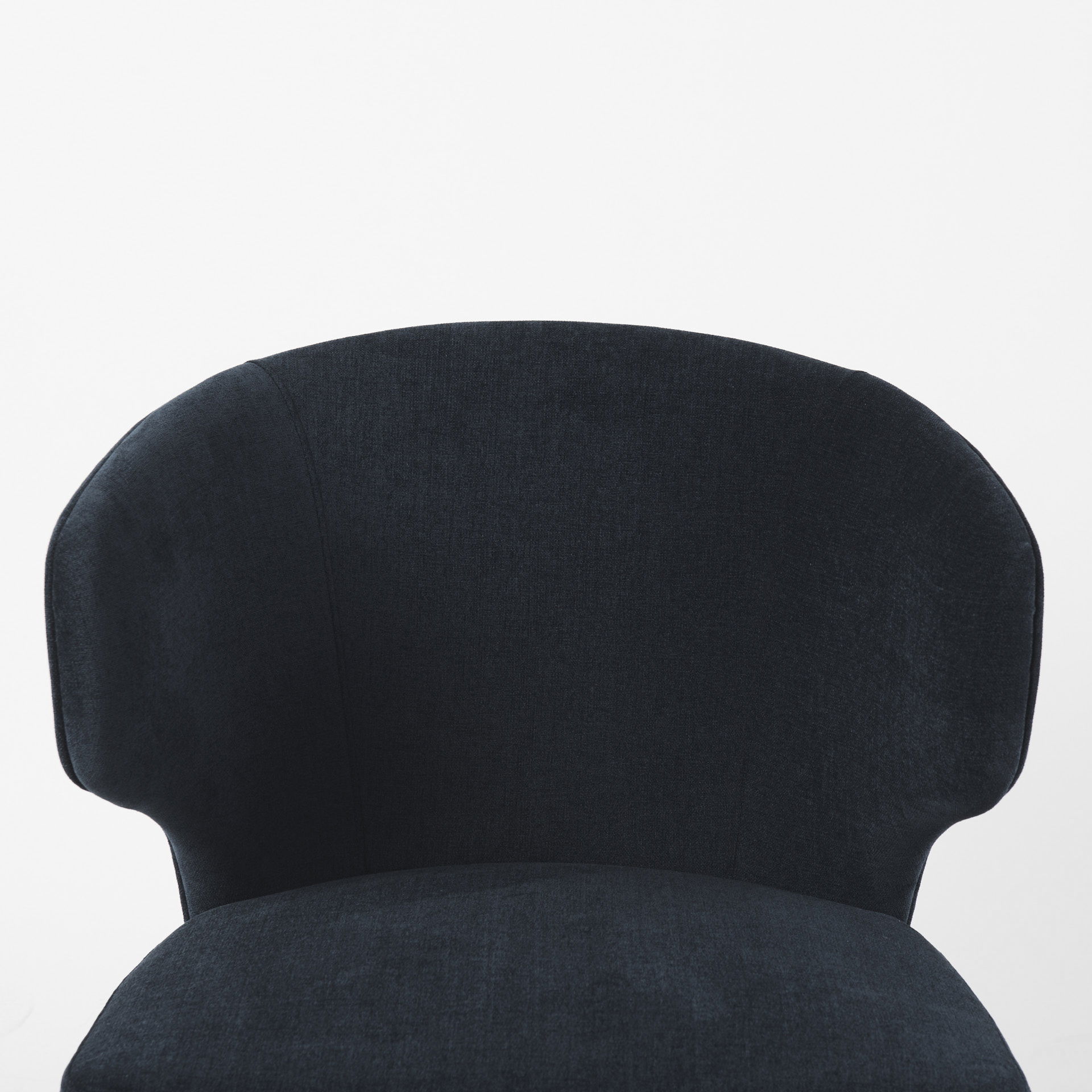 Niles 23.5L x 24.0W x 32.0H Navy Fabric Seat with Medium Brown Wooden Legs Wingback Dining Chair large image 