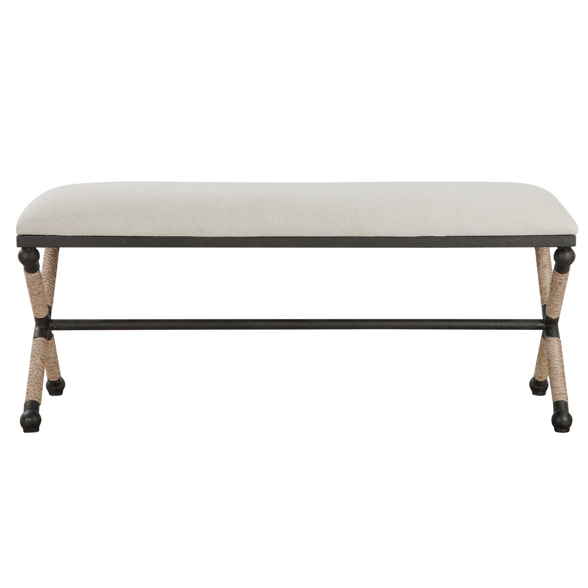 Firth Oatmeal Bench, Benche by Uttermost, 47.75" width x 20.75" height x 16" depth View 1