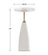 Sora Glass Drink Table, Side & End Table by Uttermost, 12" width x 24" height x 12" depth thumbnail 3