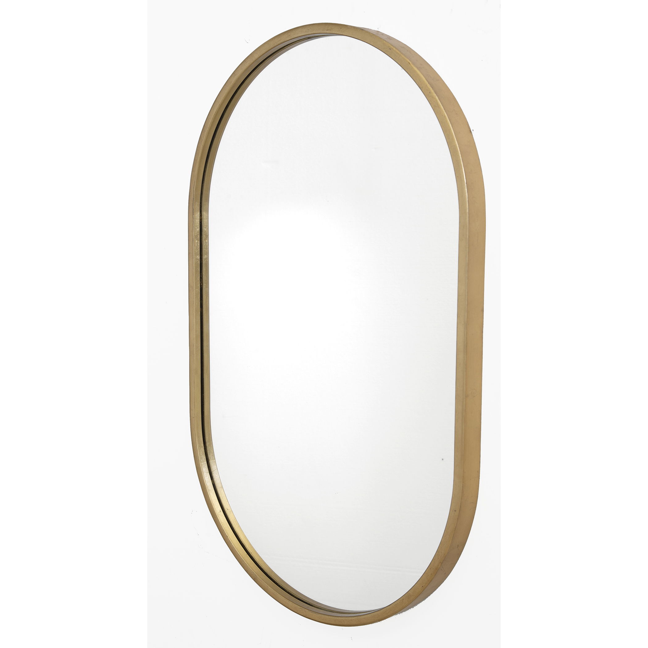 Varina Minimalist Gold Oval Mirror large image 