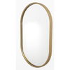 Varina Minimalist Gold Oval Mirror thumbnail 5