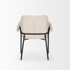 Brently Curved Back Dining Arm Chair | Oatmeal Fabric with Metal, Dining Chair by Mercana, 24.5" length x 29.5" width x 32.5" height thumbnail 9