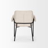 Brently Dining Chair with Oatmeal Fabric & Matte Black Metal Legs, by Mercana, 24.5" length x 29.5" width x 32.5" height thumbnail 7