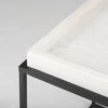 Nathan II 18' x 20' Square Top White Marble and Black Metal End/Side Table thumbnail 9