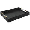Wessex Black Shagreen Tray, Decorative Tray by Uttermost, 19" width x 2.62" height x 13.87" depth thumbnail 4