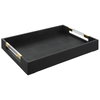 Wessex Black Shagreen Tray, Decorative Tray by Uttermost, 19" width x 2.62" height x 13.87" depth thumbnail 4