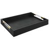 Wessex Black Shagreen Tray, Decorative by Uttermost, 19" width x 2.62" height x 13.87" depth thumbnail 4