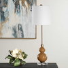 Sienna Caramel Glass Buffet Lamp, Table Lamp by Uttermost, 11" width x 36" height x 11" depth thumbnail 4