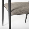 Langston Brown Faux-Leather Seat Black Iron Frame Dining Chair thumbnail 11