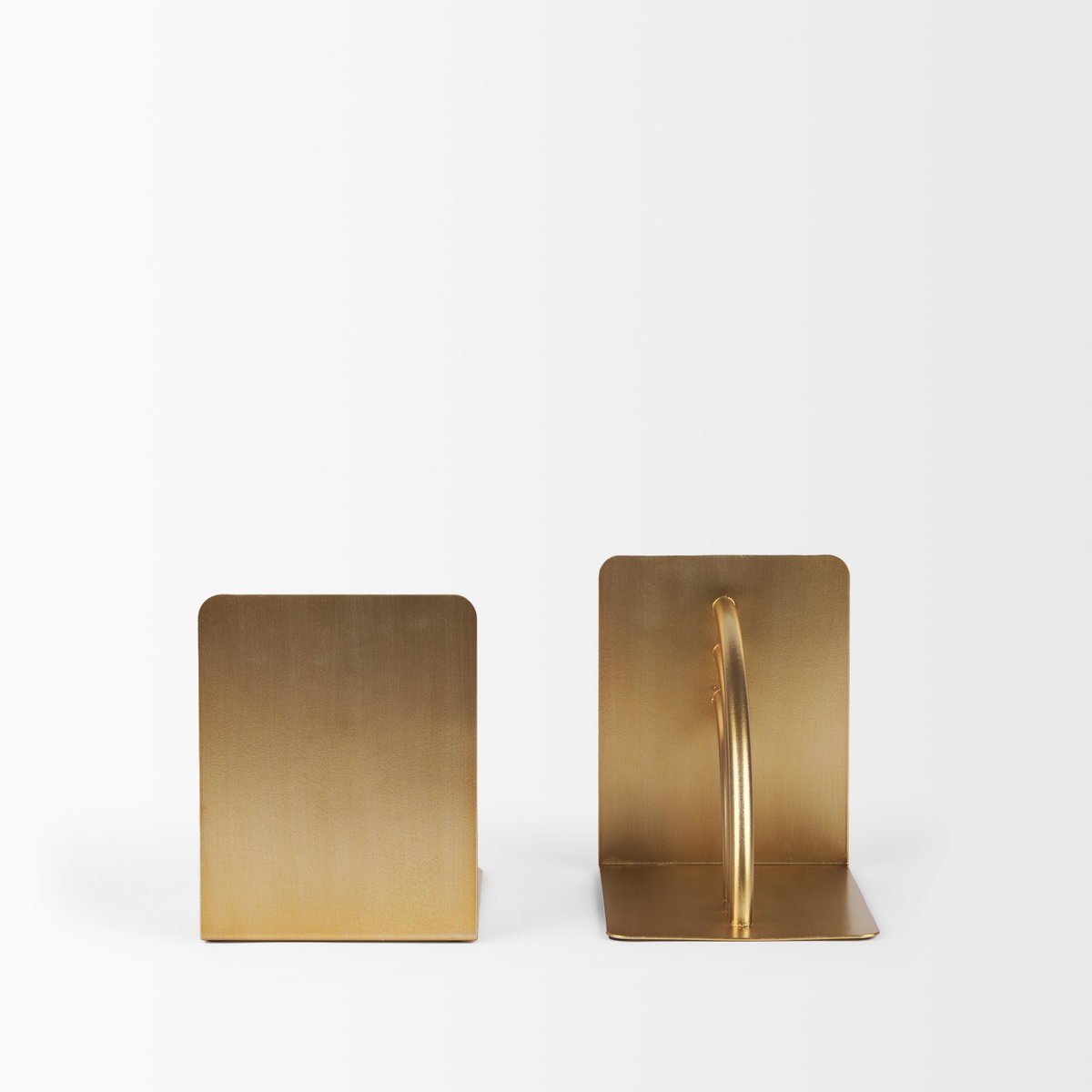 Hope Gold Metal Bookends, by Mercana, 5.91" length x 4.72" width x 5.91" height View 5