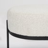 Amelia 55.0L x 18.0W x 18.0H Cream Boucle with Black Metal Upholstered Bench, Benche by Mercana, 18" length x 55" width x 18" height thumbnail 8