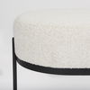 Amelia 55.0L x 18.0W x 18.0H Cream Boucle with Black Metal Upholstered Bench thumbnail 7