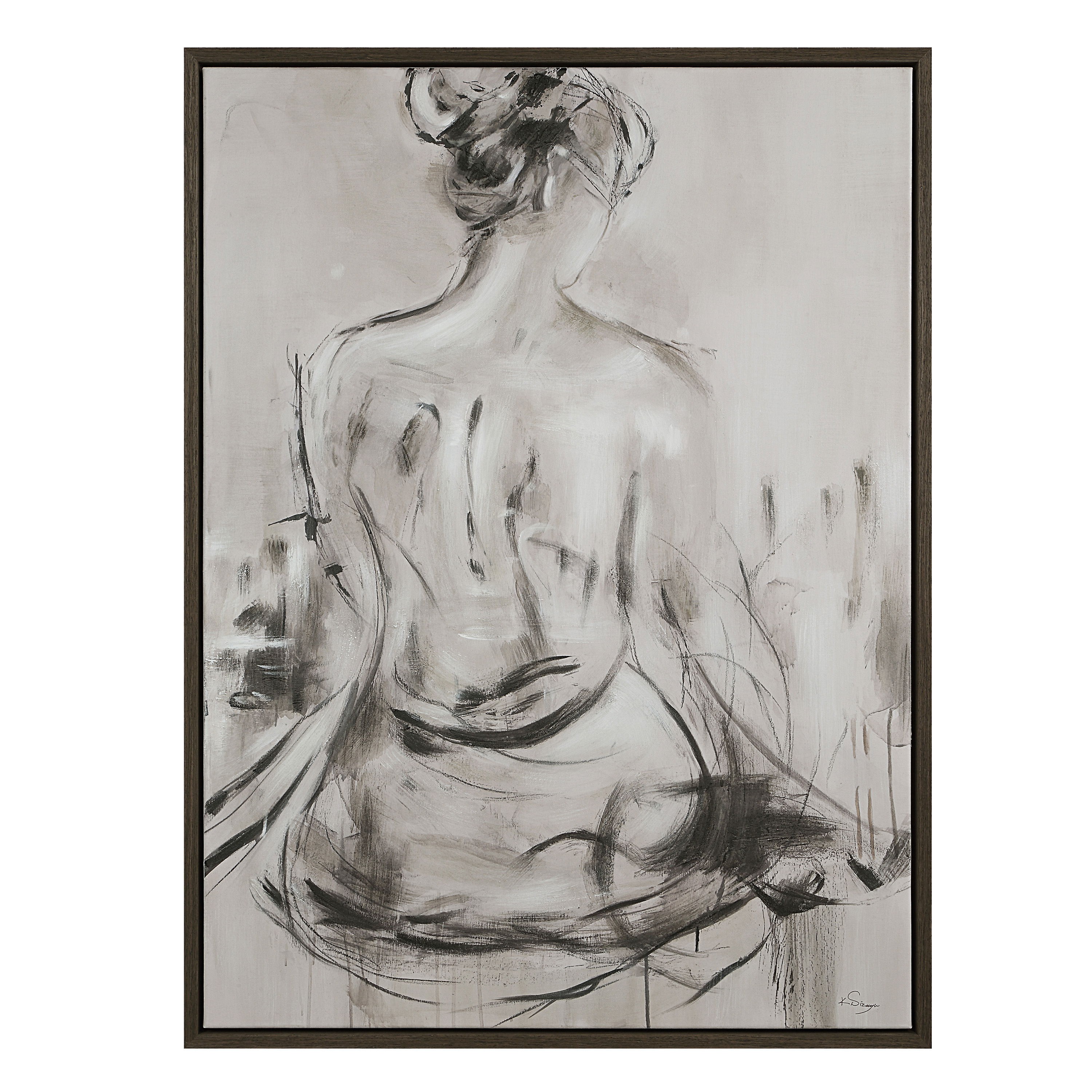 Evelyne, Painting by Renwil, 48" height x 2" depth View 1