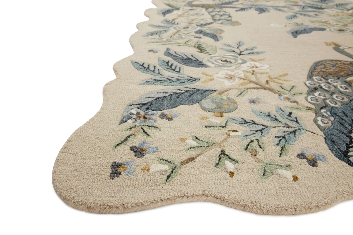 Rifle Paper Co. x Loloi Silhouette Rug, 1'6" length x 1'6" width View 2