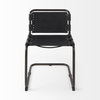 Berbick Open Back Dining Side Chair | Black Leather with Iron, Dining Chair by Mercana, 20.5" length x 24" width x 33" height thumbnail 6