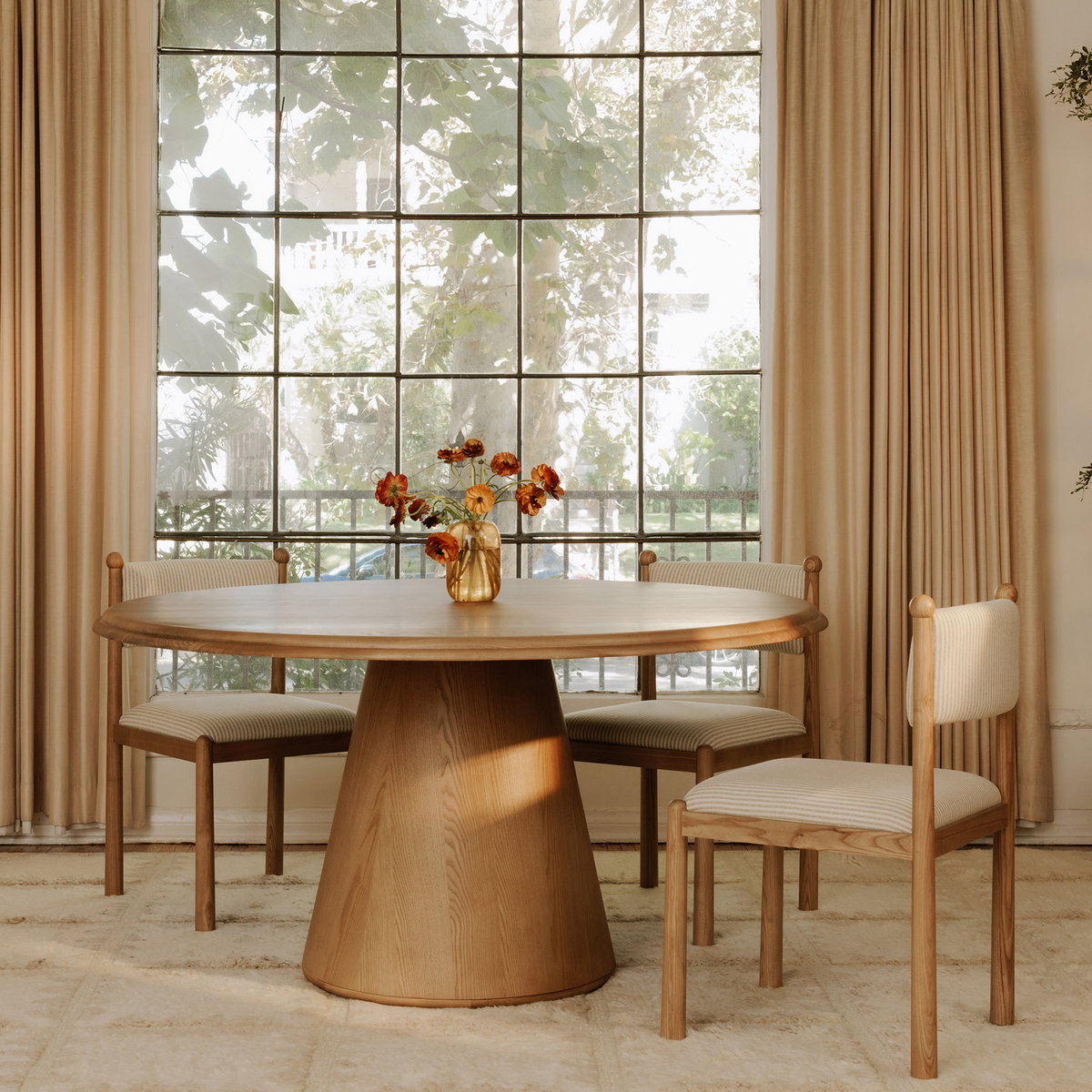 Villetta Dining Chair Stripe - Set Of Two, by Moe's Home, 19.5" width x 33.5" height x 23" depth View 8
