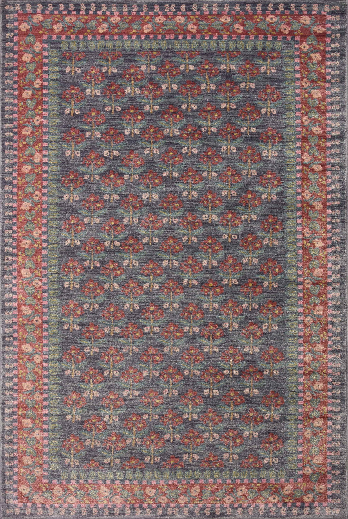 Rifle Paper Co. x Loloi Fiore Rug, 5' length x 7'10" width View 1