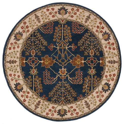 Poeme Hand-Woven Tufted Wool Dark Blue Area Rug