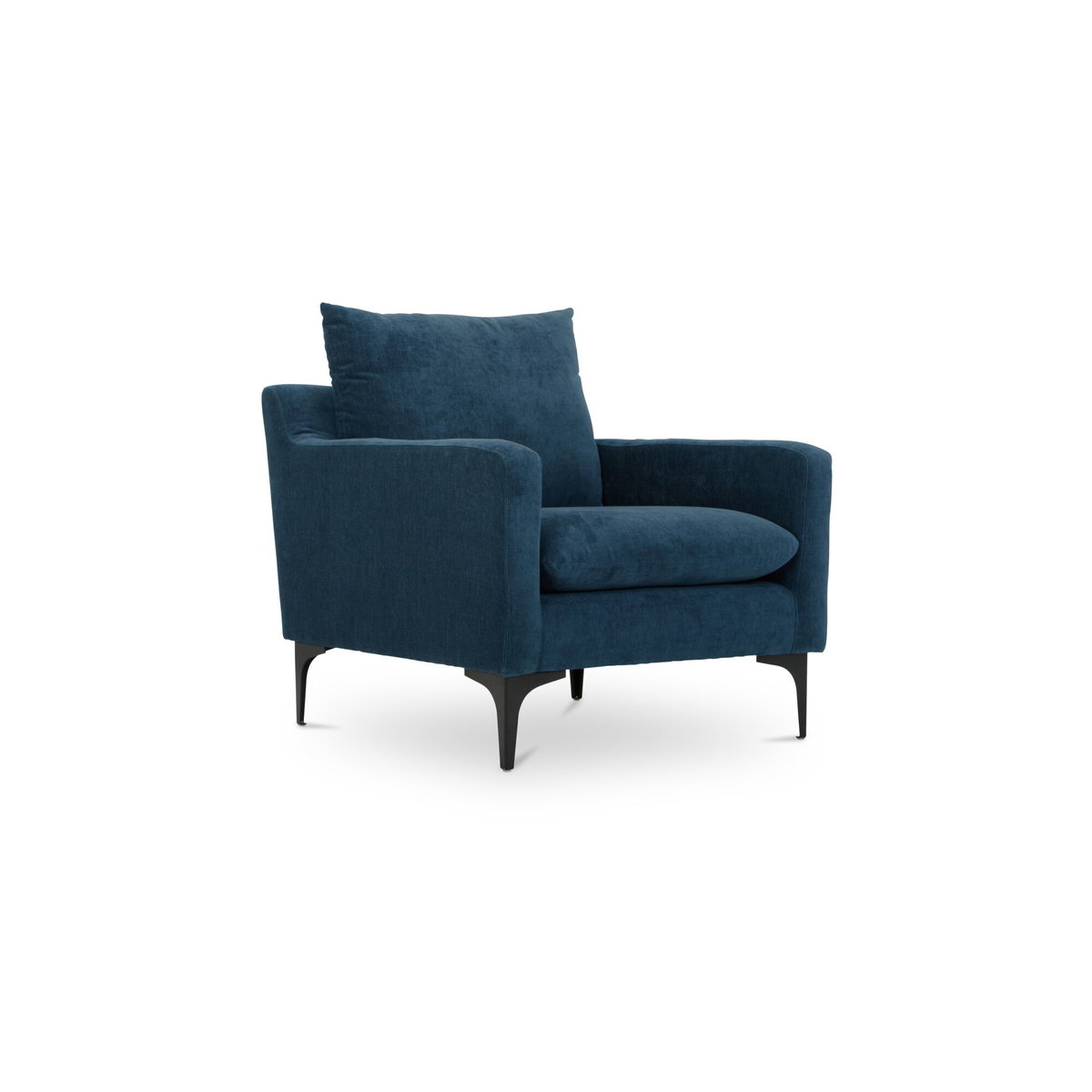 Paris Armchair Blue, Accent Chair by Moe's Home, 30.25" width x 32.5" height x 34.75" depth View 2