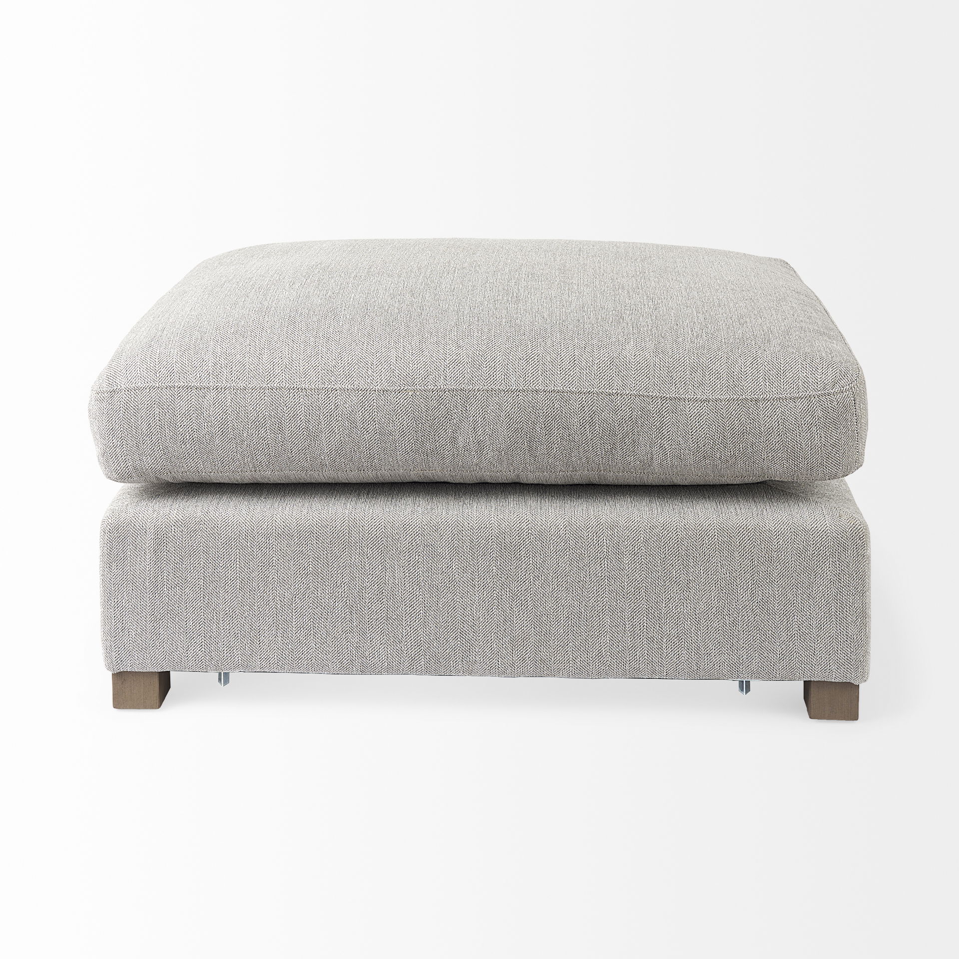 Valence  Light Gray 2/3 Ottoman Sectional Piece, Sectional Sofa by Mercana, 38.58" length x 25.98" width x 17.72" height View 5