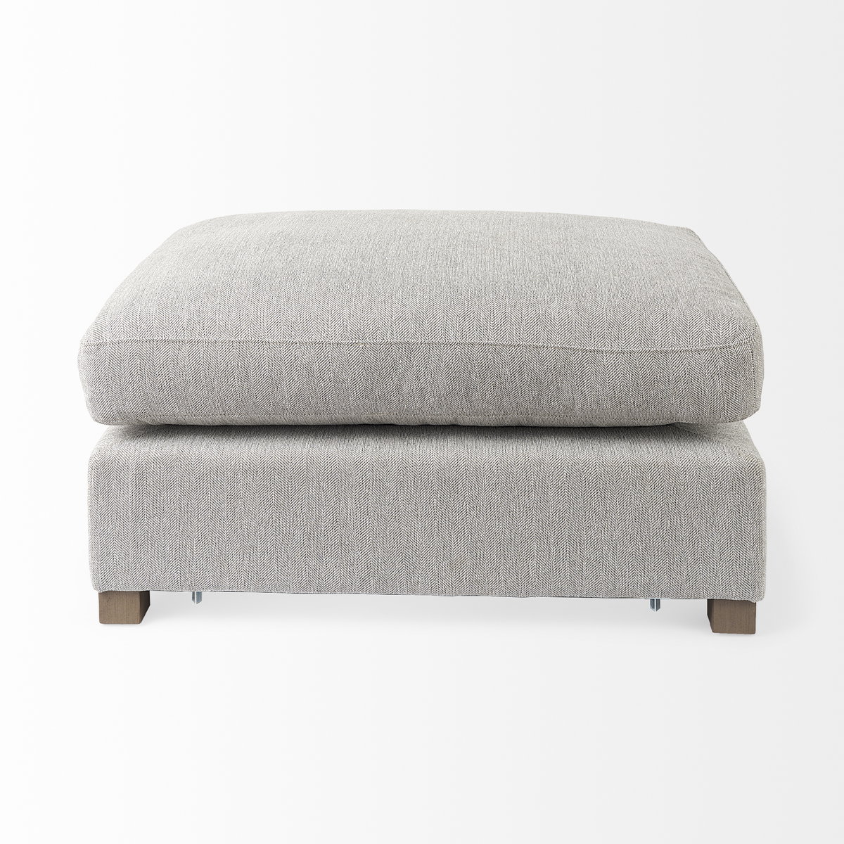 Valence  Light Gray 2/3 Ottoman Sectional Piece, Sectional Sofa by Mercana, 38.58" length x 25.98" width x 17.72" height View 5