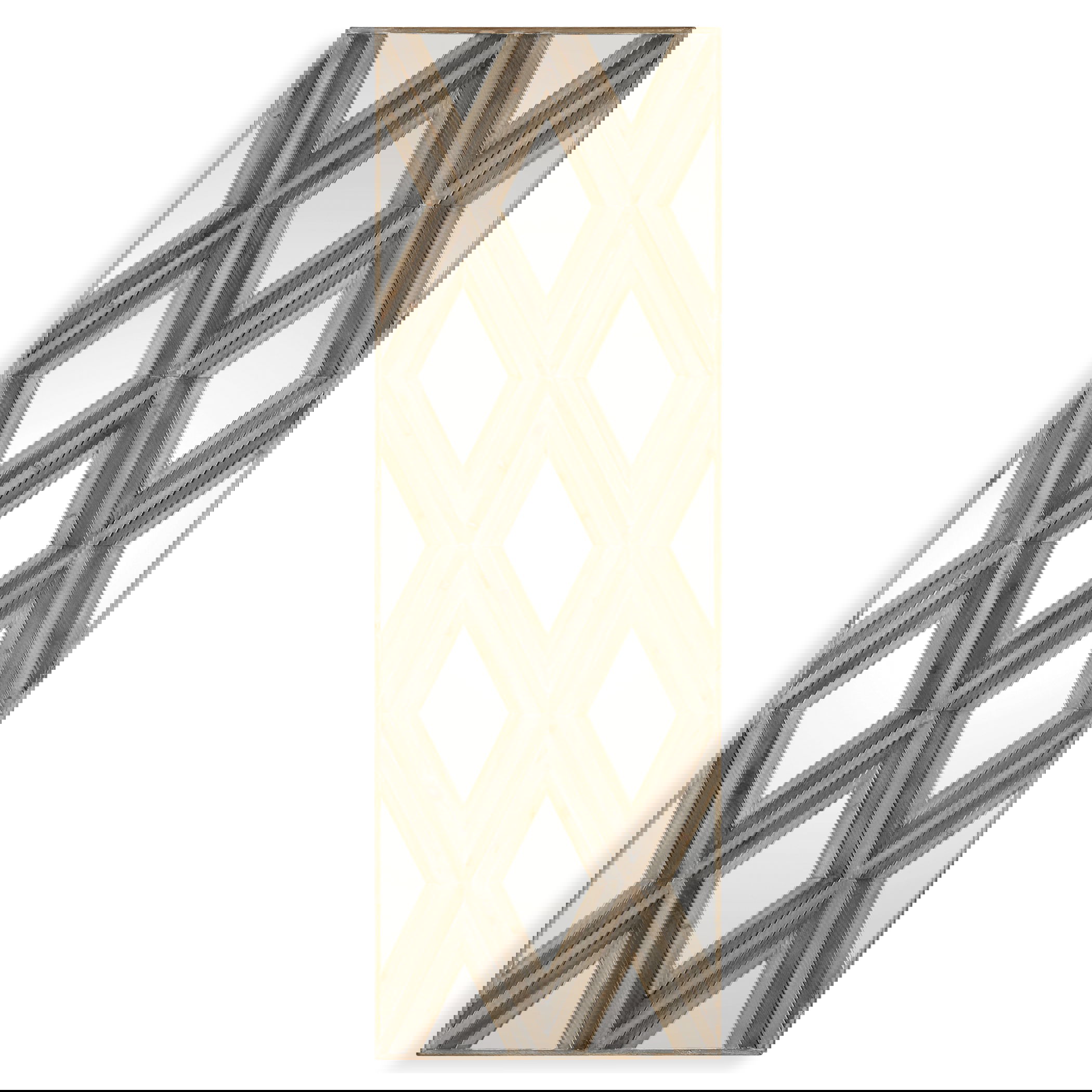 Tahira Geometric Argyle Pattern Wall Mirror large image 
