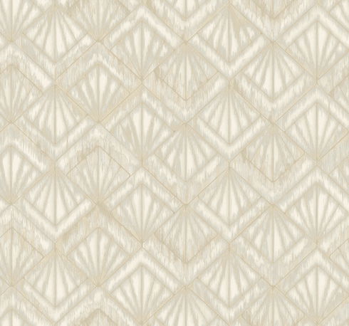 Modern Shell Beige Wallpaper