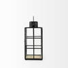 Gamfield  Medium Black Metal and Glass Lantern, Lighting by Mercana, 6.1" length x 6.1" width x 13.39" height thumbnail 7