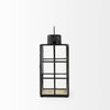 Gamfield  Medium Black Metal and Glass Lantern, Lighting by Mercana, 6.1" length x 6.1" width x 13.39" height thumbnail 7