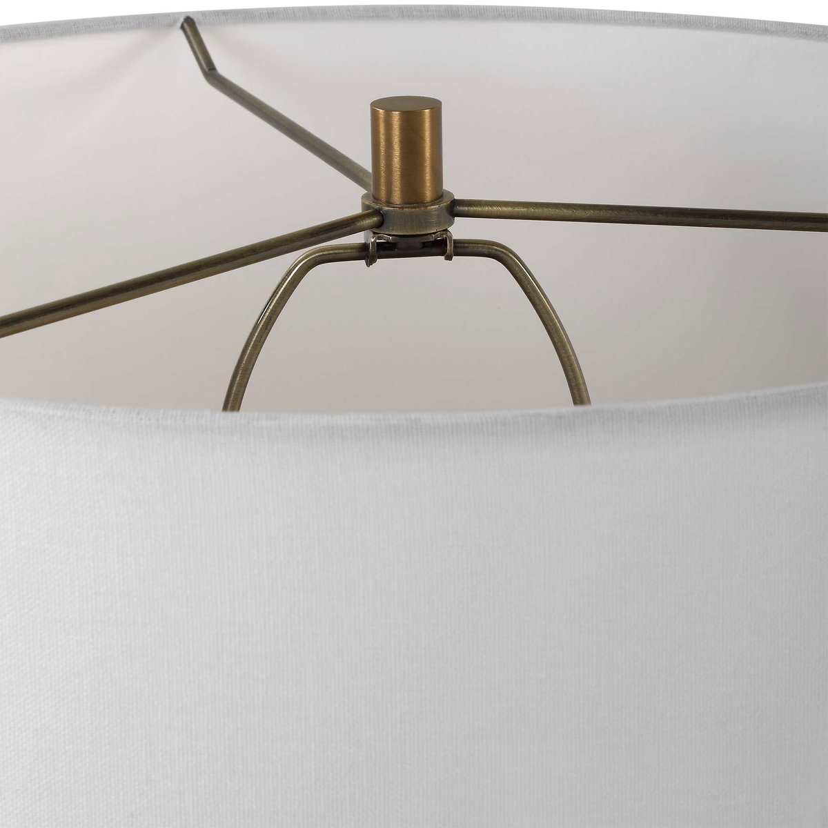 Stratified White Table Lamp, by Uttermost, 18" width x 28" height x 18" depth View 7