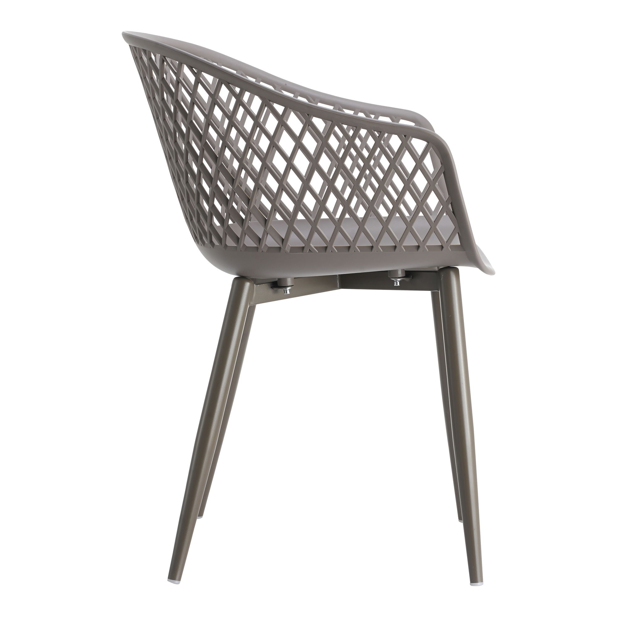 Piazza Outdoor Chair Grey - Set Of Two, by Moe's Home, 1'11.5" width x 2'7.5" height x 1'10.5" depth View 6
