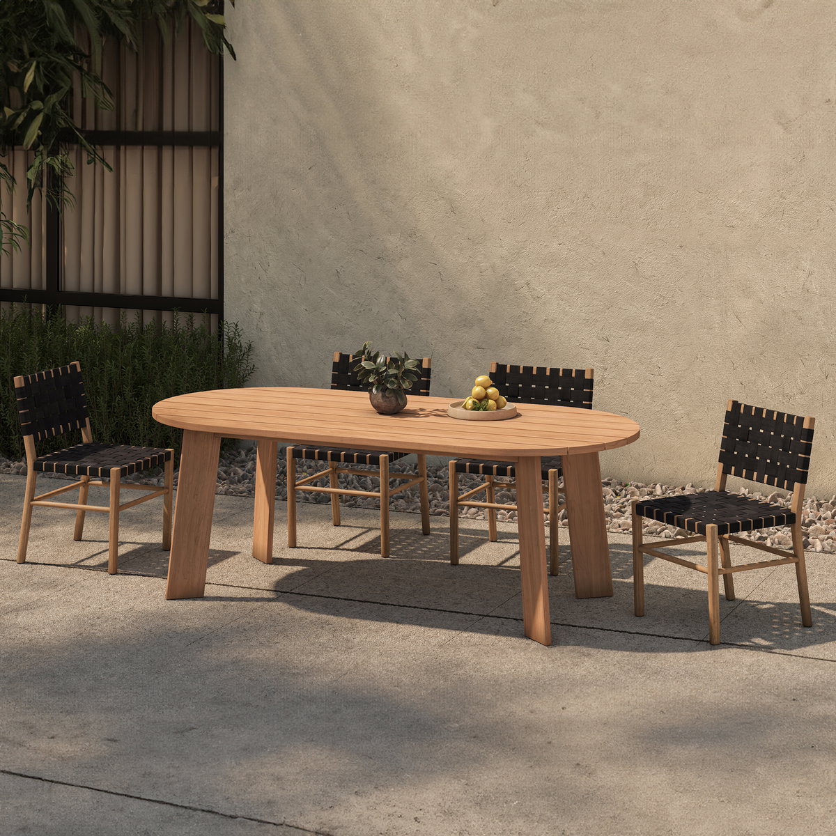 Mira Outdoor Dining Chair Black, by Moe's Home, 20" width x 33" height x 21.5" depth View 6