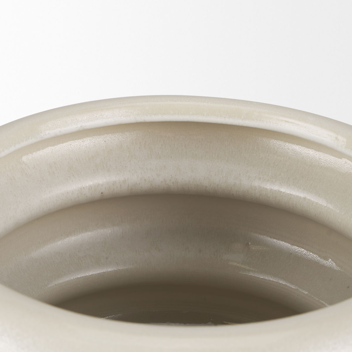 Twyla Short Cream Glazed Floor Vase, by Mercana, 12.8" length x 12.6" width x 11.81" height View 5