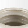 Twyla Short Cream Glazed Floor Vase, by Mercana, 12.8" length x 12.6" width x 11.81" height thumbnail 5