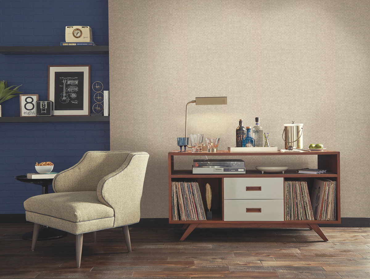 Token Beige Wallpaper, by York Wall, 34'6" length x 2'3.56" width x 0.02" depth View 2
