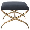Crossing Small Navy Bench, Benche by Uttermost, 23.5" width x 20" height x 18" depth thumbnail 1